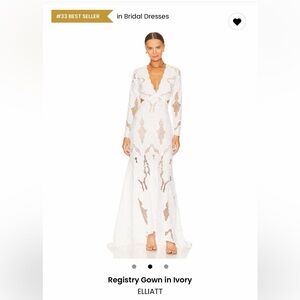 Elliatt Ivory Long Sleeve Lace Dress